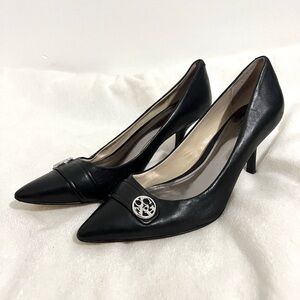 COACH Zelda Black Semi Matte Calf Leather Pump